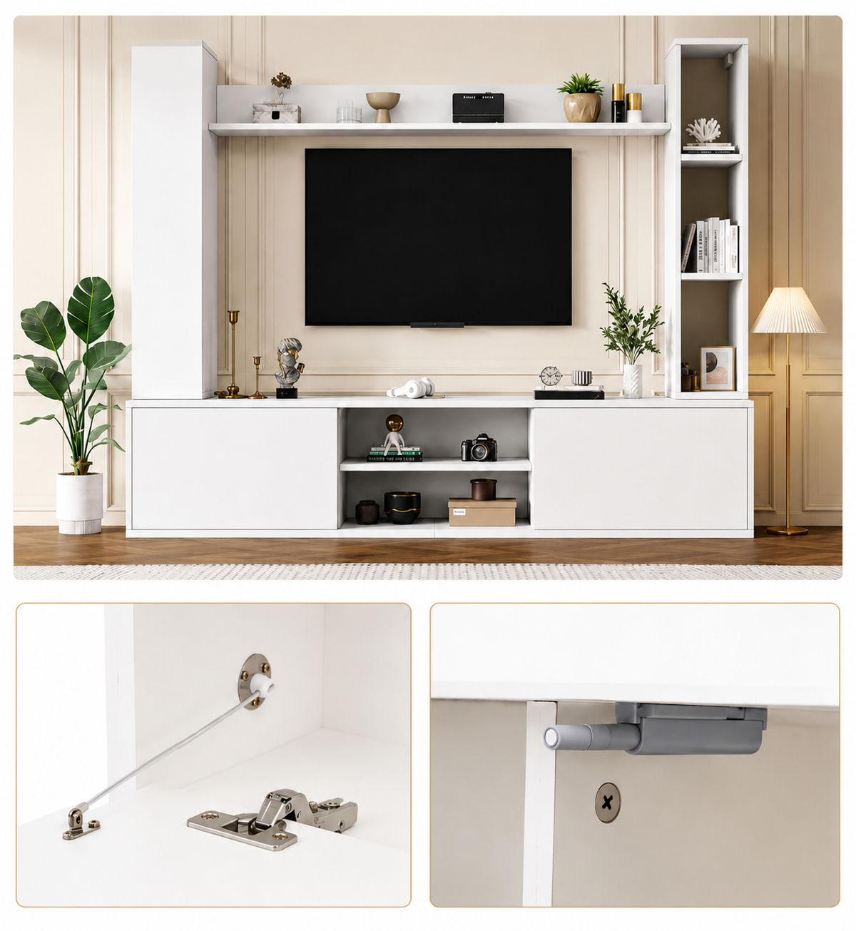 Ensemble Meuble TV 4 pièces 180 cm - Blanc mat — vue 4