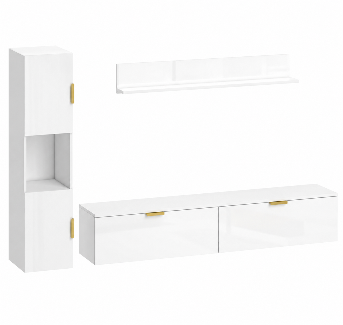 Ensemble meuble TV avec armoire latérale et étagère 3