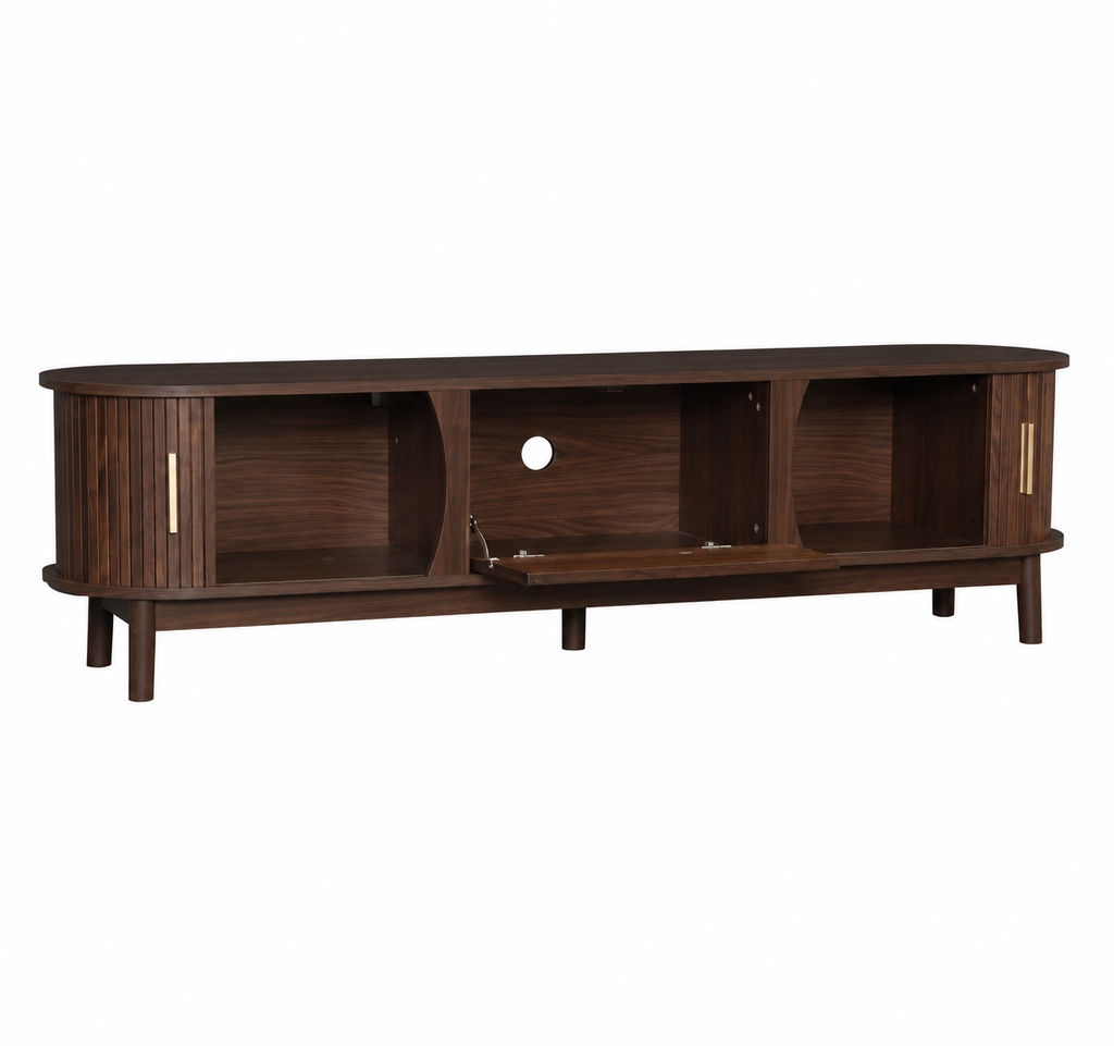 Meuble TV 165 cm porte coulissante — vue 2