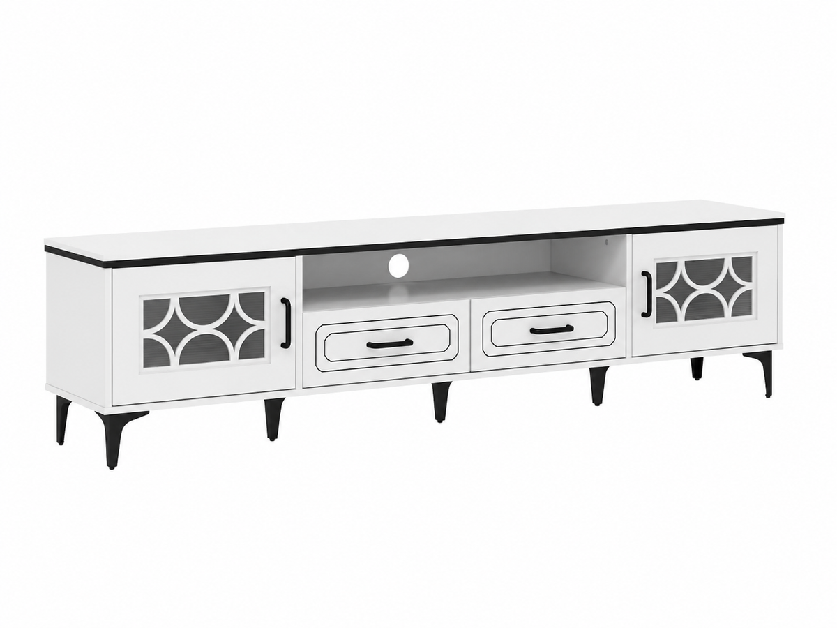 Meuble TV 180 cm pieds métal — vue 2