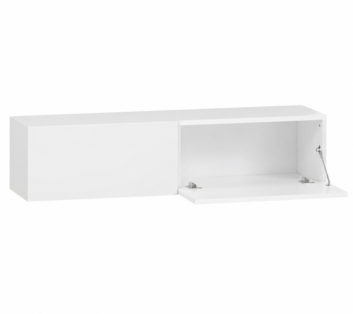 Meuble TV suspendu 140 cm 2 placards - Blanc