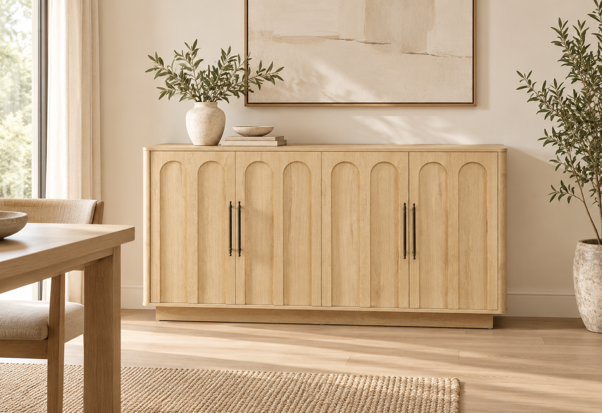 Buffet arches 160 cm dans une salle à manger contemporaine