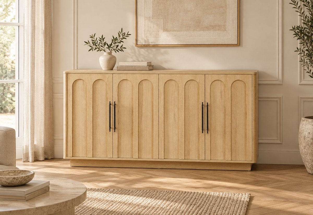 Buffet arches 160 cm dans un salon contemporain