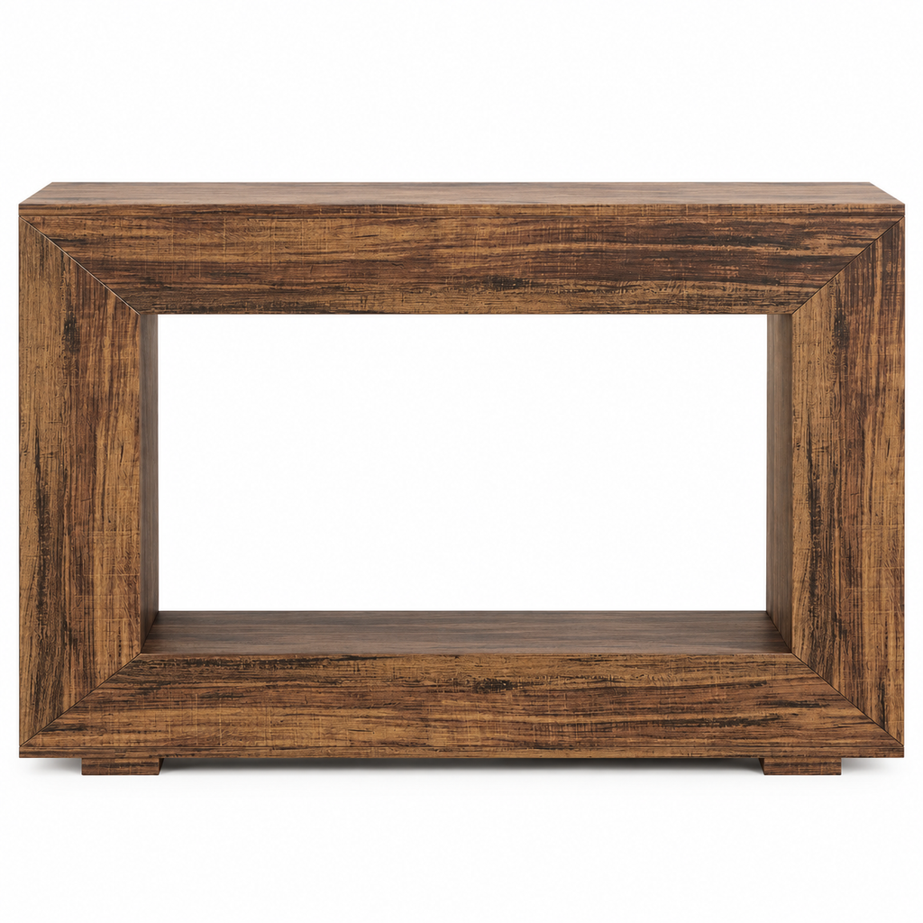 Console Cadre 120 cm effet noyer vue de face