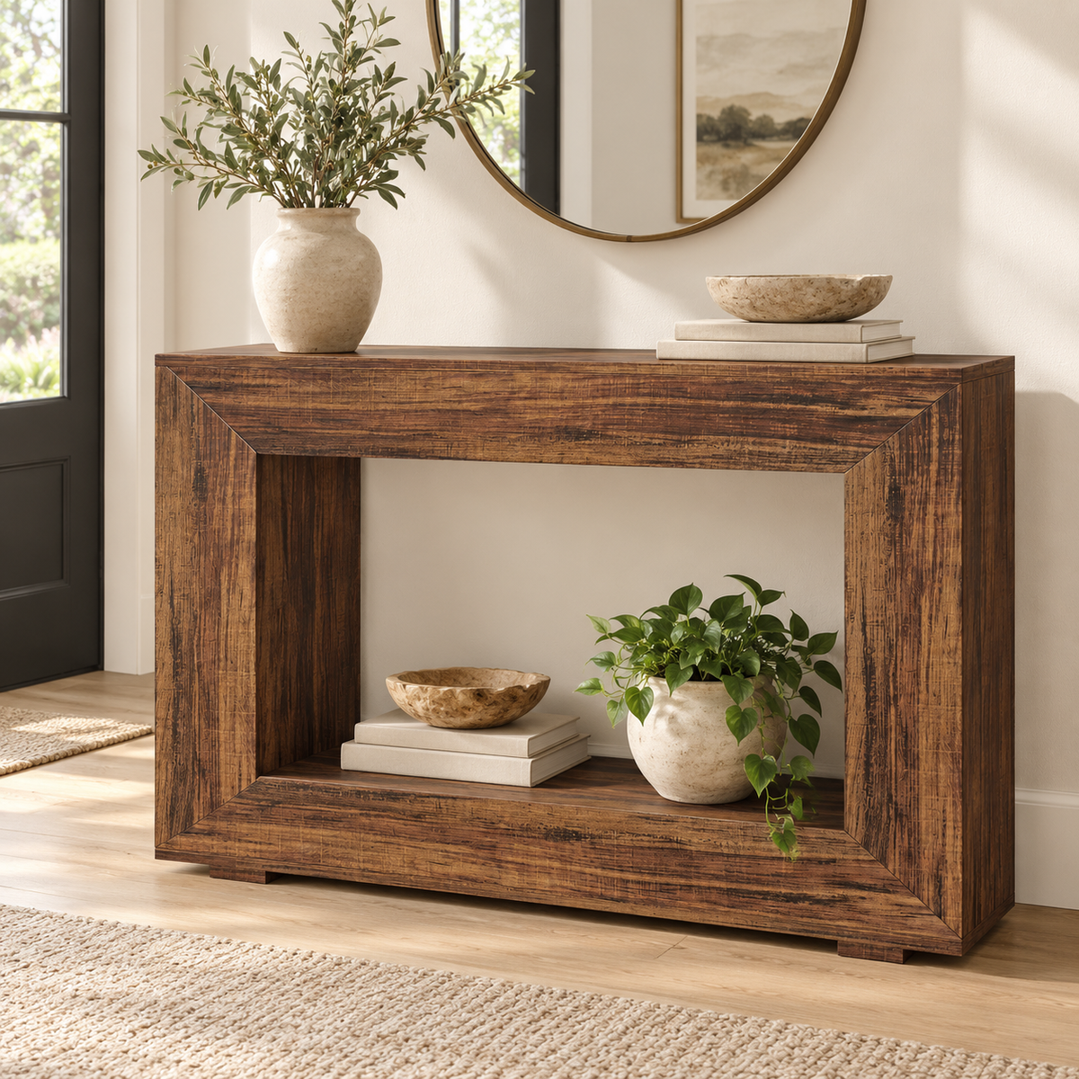 Console Cadre 120 cm dans une entrée contemporaine