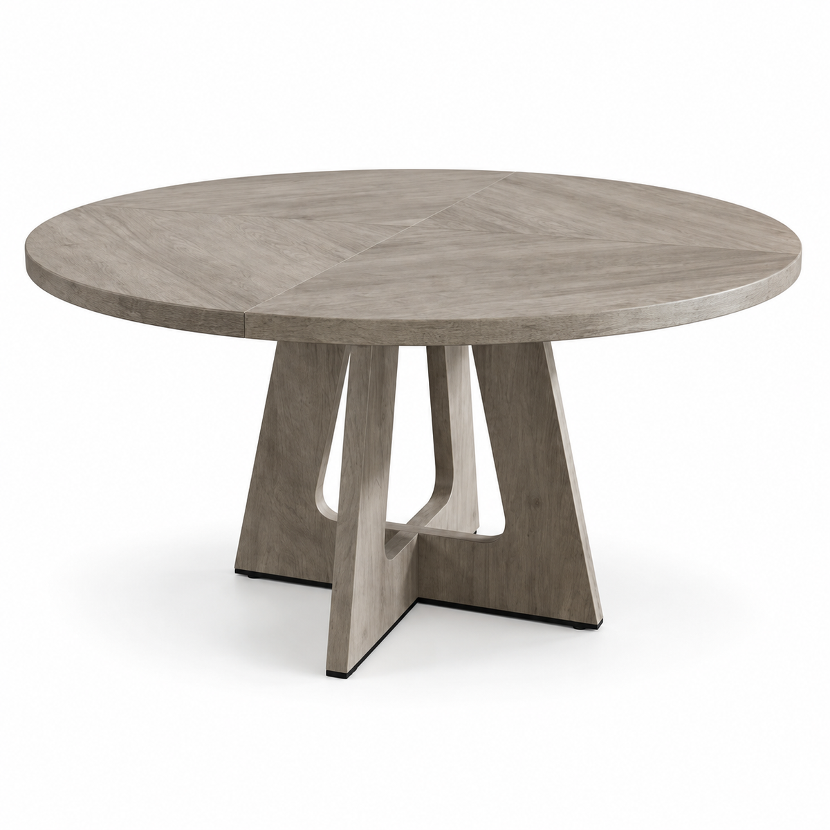 Table à manger ronde Pivot 120 cm finition grise vue produit sans texte