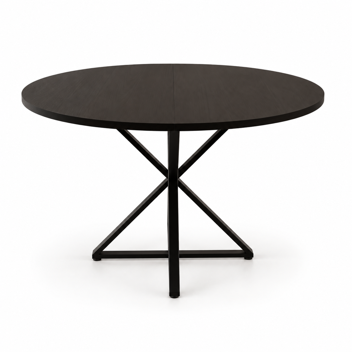 Table à manger ronde Araignée 120 cm finition noire vue produit sans texte